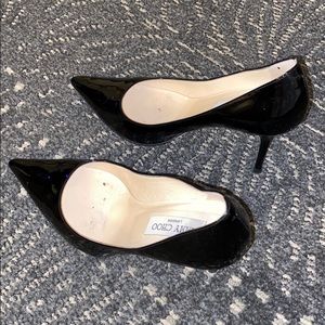 Jimmy Choo patent leather 3” pointed heels 37.5